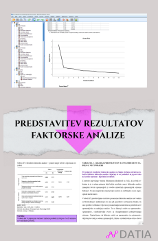 Predstavitev rezultatov faktorske analize 